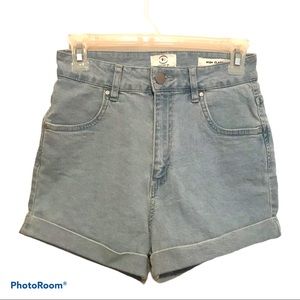 Cotton On 91 Classic High Rise Light Wash Shorts